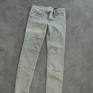 All saints olive green biker skinny Jeans